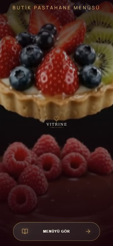Premium Patisserie QR menü tasarımımız